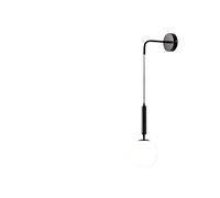 ISCBAFYX Lámpara de Pared, lámpara de Pared Minimalista nórdica, Dormitorio, mesita de Noche, acrílico G9, luz de Fondo para Sala de Estar, Aplique de Alambre Colgante (4000k, negro-11B)