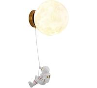 ISCBAFYX Lámparas de Pared Apliques Aplique de Pared con Forma de Luna de Astronauta con luz de Pared LED G9 para iluminación de Dormitorio de niños y niñas con Forma de Globo (25 cm)