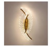 ISCBAFYX Lámparas de Pared Apliques Aplique de Pared LED Aplique de Pared de Cobre Lámpara montada en la Pared Art Deco, Accesorios de iluminación de Pared de latón con acrílico para Sala de Estar