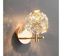 ISCBAFYX Lámparas de Pared Apliques Aplique de Pared Luces LED de Oro Rosa Mesita de Noche de Cristal Atenuación de 3 Colores 8W K9 Arte de Cristal para decoración de cabecera de Dormitorio