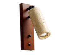 ISCBAFYX Lámparas de Pared Apliques de Lectura Ajustable Aplique de luz LED Aplique de Pared Piedra Natural Montado en la Pared Luz de Pared de Noche 5W Regulable Mármol