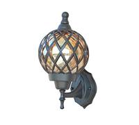 ISCBAFYX Lámparas de Pared Apliques esféricos para Exteriores, Impermeables, IP54, luz de Pared Exterior, Poste de Puerta, Patio, Farol de Pared de Aluminio, Aplique (negro-55 * 25 cm)