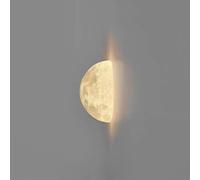ISCBAFYX Lámparas de Pared Apliques Luz de Media Luna Luz de Pared LED Regulable Impresión 3D Moon Planet Aplique de Pared cableado Mesita de Noche (30 cm)