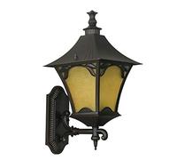 ISCBAFYX Lámparas de Pared Apliques Victoria Lámpara de Farol de Pared Impermeable para Exteriores Cubierta de Vidrio Amarillo de Aluminio Aplique de Pared Exterior para Patio Jardín