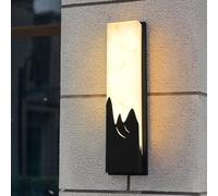 ISCBAFYX Lámparas de Pared, lámpara de Pared para Exteriores, Aplique de Pared de Acero, Luces 3000K para balcón de Puerta Delantera/Trasera