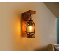 ISCBAFYX Lámparas y Apliques Decorativos de Pared para Interiores, lámpara de Pared Tipo Farol E26/E27 con Pantalla de Vidrio, Aplique de Pared de Hierro Forjado de Estilo Industrial Americano para