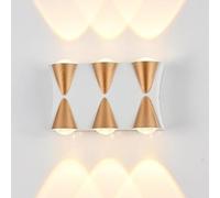 ISCBAFYX Luces de Pared Arriba y Abajo Aplique con Cable LED Iluminación de Foco Lámpara de Pared Decorativa MI-NI para Interiores y Exteriores, Lujo