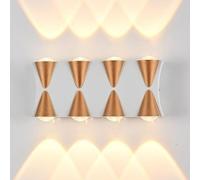 ISCBAFYX Luces de Pared Arriba y Abajo Aplique con Cable LED Iluminación de Foco Lámpara de Pared Decorativa MI-NI para Interiores y Exteriores, Lujo