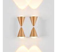 ISCBAFYX Luces de Pared Arriba y Abajo Aplique con Cable LED Iluminación de Foco Lámpara de Pared Decorativa MI-NI para Interiores y Exteriores, Lujo