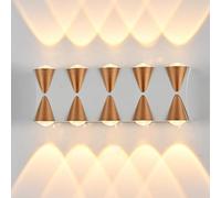 ISCBAFYX Luces de Pared Arriba y Abajo Aplique con Cable LED Iluminación de Foco Lámpara de Pared Decorativa MI-NI para Interiores y Exteriores, Lujo