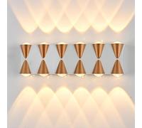 ISCBAFYX Luces de Pared Arriba y Abajo Aplique con Cable LED Iluminación de Foco Lámpara de Pared Decorativa MI-NI para Interiores y Exteriores, Lujo