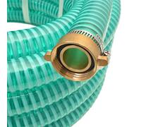 ISCBAFYX Manguera de succión de plástico y latón de 4 m de Longitud y 25 mm de diámetro Interior con Conectores de latón Manguera de jardín Flexible para Sistemas de riego y Agua con válvula de pie y