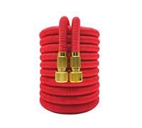 ISCBAFYX Manguera mágica de Lavado de Autos Extensible de Alta presión, rociador Ajustable, riego Flexible para el hogar y el jardín, Pistola de Agua de Limpieza ampliamente Utilizada (Manguera roja,