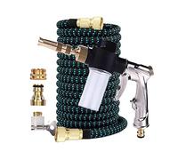 ISCBAFYX Manguera mágica doméstica Flexible y Extensible, Manguera de jardín de plástico de Alta presión, con Pistola rociadora de Espuma para riego. Ampliamente Utilizado (F09,1/2"_17FT)