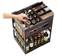 ISCBAFYX Nizer de Armario expandible de 2 Niveles, Estante deslizable de aleación de Aluminio para Espacios Estrechos, solución de Almacenamiento Debajo del gabinete, despensa nizer