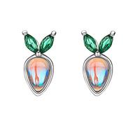 ISCBAFYX Pendientes Lazo Pendientes Colgantes De Rosa Roja para Mujer Pendientes De Banquete De Pendientes De Lazo Pendientes De Clip De Mujer Simuladas Buen Conjunto De Pendientes