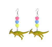 ISCBAFYX Pendientes Lazo Pendientes Colgantes De Rosa Roja para Mujer Pendientes De Banquete De Pendientes De Lazo Pendientes De Clip De Mujer Simulada Aros De Corazón