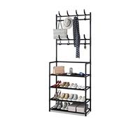 ISCBAFYX Perchero de Entrada con Almacenamiento de Zapatos de 4 Niveles Banco Organizador de Pasillo Elegante Muebles Que ahorran Espacio de 60 cm para Zapatos y Abrigos decoración del