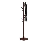 ISCBAFYX Perchero de Madera - Árbol Independiente con Perchas Soporte de Base Redonda para Muebles del hogar Chaquetas y Abrigos (marrón)