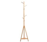 ISCBAFYX Perchero de Madera Resistente - Perchero Giratorio para salón y Dormitorio - Perchero y Estante de pie (Azul/Natural 175 x 45 cm)