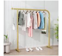 ISCBAFYX Perchero de Metal Resistente para Ropa, Capacidad de 50 kg, Dorado, 120x40x150cm, Dormitorio, Cuarto de Lavado, Armario, Soporte Resistente para Perchas
