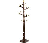 ISCBAFYX Perchero de pie Resistente - Colgador de Suelo con Forma de árbol de Madera para Sala de Estar, Pasillo y Oficina - Elegante Estante esquinero para Ropa y Soporte de un Solo Poste