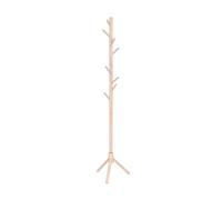 ISCBAFYX Perchero Independiente de Madera con 8 Ganchos - Altura Ajustable para Adultos y Elegantes Perchas para Sombreros para Dormitorio, Oficina y Entrada - Ropa de Color Caqui