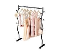 ISCBAFYX Perchero Independiente para Colgar Ropa - Perchero de Piso Que Ahorra Espacio para Dormitorio Varilla pequeña para Sombreros y Ropa Negro Extra Grande Solución de Almacenamiento práctica y