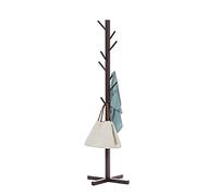 ISCBAFYX Perchero Independiente Perchero de Madera Soporte Pasillo Entrada de Árbol con 8 Ganchos para Abrigos Sombrero de Tela Sala de Estar/K Café/50 * 165 Cm