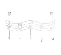 ISCBAFYX Perchero Notas Musicales Onduladas 5 Ganchos Perchero Montado en La Pared Ropa Perchero para Puerta Acabado Elegante Decorativo Hogar//45 * 27 Cm