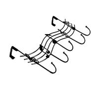 ISCBAFYX Perchero Notas Musicales Onduladas 5 Ganchos Perchero Montado en La Pared Ropa Perchero para Puerta Acabado Elegante Decorativo Hogar/Negro/45 * 27 Cm