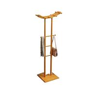 ISCBAFYX Perchero Perchero de Madera Perchero Creativo para Colgar en el Piso con 10 Ganchos Perchero para Sombreros para Ropa Vintage Perchero/Amarillo/40 * 167 cm