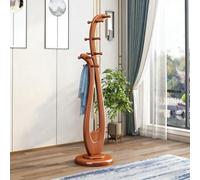 ISCBAFYX Perchero vintage de madera maciza Pipa, soporte de suelo de estilo chino con múltiples ganchos, colgador artístico para entrada y dormitorio, 14,9 pulgadas de largo x 14,9 pulgadas de ancho x