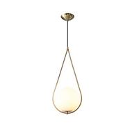 ISCBAFYX Personalidad Postmoderna Bola Vidrio pequeño lámpara Metal Simplicidad Moderna Techo Colgante luz Dormitorio de la Cama del Restaurante