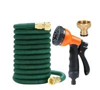 ISCBAFYX Pistola de Agua mágica expandible de Alta presión de 8 Funciones Utilizada para riego de Granjas de Jardines y Suministros de Lavado de automóviles(1/2''_25FT)