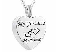 ISCBAFYX Puede Personalizar Grabar mi papá/Abuela/Abuelo mi Amigo Siempre en mi corazón joyería de cremación para Las Cenizas de un ser Querido