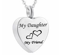 ISCBAFYX Puede Personalizar Grabar mi papá/Abuela/Abuelo mi Amigo Siempre en mi corazón joyería de cremación para Las Cenizas de un ser Querido