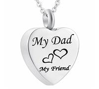 ISCBAFYX Puede Personalizar Grabar mi papá/Abuela/Abuelo mi Amigo Siempre en mi corazón joyería de cremación para Las Cenizas de un ser Querido