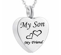 ISCBAFYX Puede Personalizar Grabar mi papá/Abuela/Abuelo mi Amigo Siempre en mi corazón joyería de cremación para Las Cenizas de un ser Querido