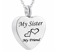 ISCBAFYX Puede Personalizar Grabar mi papá/Abuela/Abuelo mi Amigo Siempre en mi corazón joyería de cremación para Las Cenizas de un ser Querido