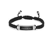 ISCBAFYX Pulsera de urna de cremación Ajustable para Cenizas de un ser Querido, Pulsera de urna Trenzada Siempre en mi corazón, joyería de Recuerdo para Mujeres y Hombres