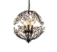 ISCBAFYX Ramas Rurales Cristal Tradicional lámpara Colgante e14 Techo lámparas Colgantes imitación de Barra Retro balcón suspensión linter