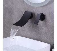 ISCBAFYX Slish Grifo Mezclador para Lavabo montado en la Pared HBF0624 - Grifo para Fregadero en Cascada, Cobre Oculto, Grifo Vani Monomando para hoteles y Apartamentos, Functal y Ele