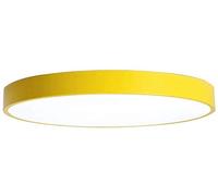 ISCBAFYX Soporte de luz Aron LED luz de Techo Montaje Redondo lámpara de Techo habitación iluminación Interior para niño niña Dormitorio Sala de Estar, Amarillo+3 Pasos de atenuación, 11.8 in 18 W