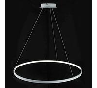 ISCBAFYX Soporte de luz Circular LED Colgante de Metal acrílico suspendido lámpara Ajustable Isla Colgante lámpara para Sala de Estar Cocina Dormitorio, +luz Neutra, 39.4 in 63 W