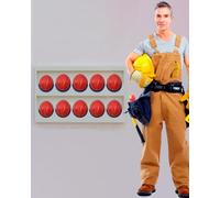 ISCBAFYX Soporte de Pared para Casco de Trabajo, Paquete de 3, 5, 10, 12, Gorros de Seguridad, Colgador de Sombrero Duro para Escritorio de cubículo de Oficina, Estante Colgante para colocación de
