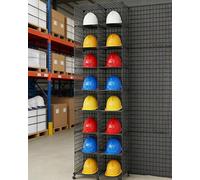 ISCBAFYX Soporte para Casco de Taller con Rueda, Estante de Almacenamiento para Casco de Motocicleta de Gran Capacidad, Colgador de Sombrero de Seguridad para construcción, Soporte para Casco de