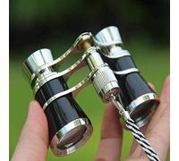 ISCBAFYX Telescopio Binoculares de Alta Potencia Binoculares Telescopio 3X25 Cadena de Vidrio Retro Clásico Ángulo de 6 Grados Teatro Lady B para Interiores/Exteriores