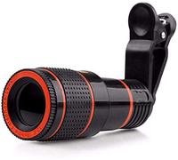 ISCBAFYX Telescopio Binoculares de Alta Potencia Lente Ojo de Pez Times Teléfono Móvil Teleobjetivo Telescopio Lente Cámara HD Zoom Lente de Teléfono Externo 14XNegro para Interiores/Exteriores