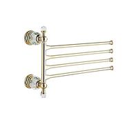 ISCBAFYX Toalleros, Toallero para Baño, Acabado Giratorio Toallero Percha para Ropa, Toallero, Colgador de Toallas Montado en la Pared Accesorios de Baño/Oro 4/a Necesario (Oro 4 a)
